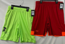 Under Armour Shorts Boys Size XL Multicolor Pockets Elastic Waist 2 Pair