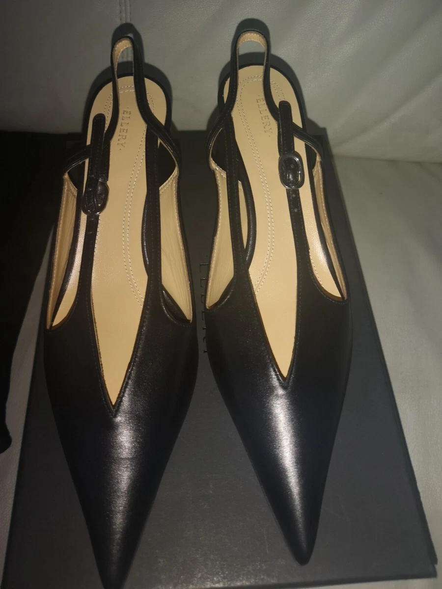 Ellery leather sales slingback pumps