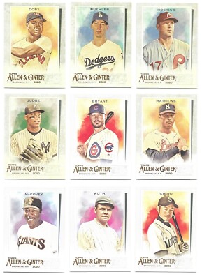 2020 Topps Allen & Ginter Baseball Trading Cards / You Choose #s 4 - 301 / mb6