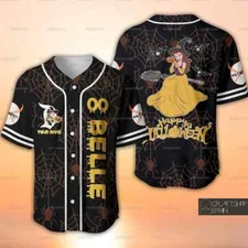 Custom Belle Princess Halloween 3D Baseball Jersey Shirt Mother Day Gift Us Size