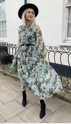 Blue Floral Dress MULTI SIZES SOLD 