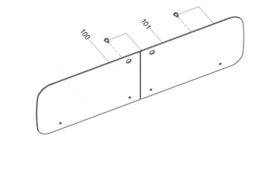 Dometic, couvercle en verre 44 x 27,5 cm droit du coté gaziniere d'une table de cuisson/évier du MO9222L - La Boutique de la Route