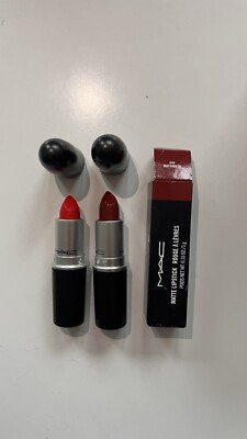 M.A.C  MATTE LIPSTICK ROUGE À LÈVRES 2 Stück 2x3g