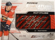 2019-20 UD Engrained RILEY STILLMAN RED Rookie Signature Shots #05/99 