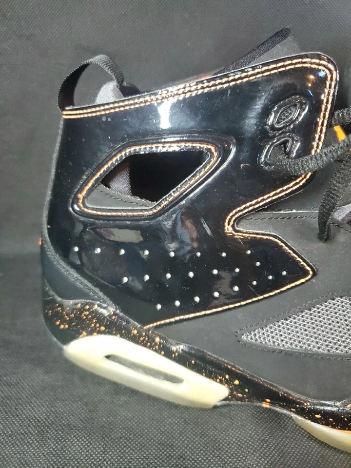 Nike Air Jordan Flight Club tamanho 12 555475-032 cítrico brilhante salpicado 2013 laranja - Imagem 2 de 4