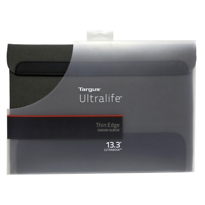 TARGUS ULTRALIFE THIN EDGE CANVAS SLEEVE 13.3'' , TTS00104US , CHARCOAL