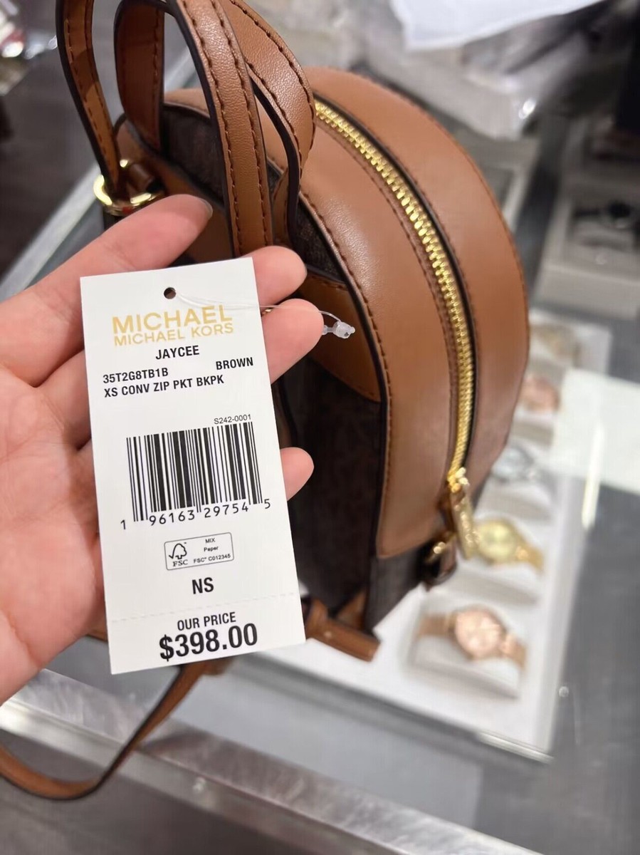 New Michael Kors MK Jaycee XS Extra Small Convertible Backpack Bag