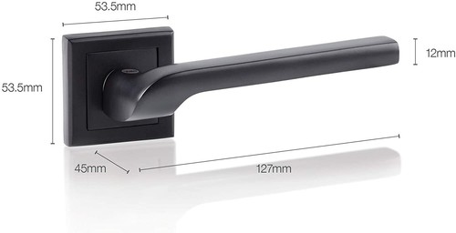 Yale Black Door Handle - Sienna Euro Cylinder Escutcheon - Picture 3 of 3