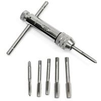 Gewindebohrer Set 7Tlg. Ratsche Werkzeughalter Gewinde M6 – M10 Windeisen Knarre