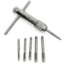 Gewindebohrer Set 7tlg. Ratsche Werkzeughalter Gewinde M6 – M10 Windeisen Knarre