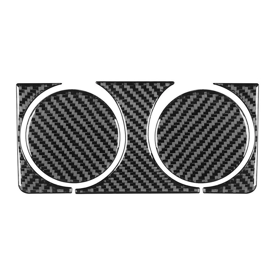 Cubierta portavasos de agua trasero de vinilo de fibra de carbono para Benz Clase C W206 2022-24 Foto 2 de 4