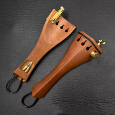 10pcs hill-style Jujube violin tailpiece4/4,w/tail guts and golden tuner 6648