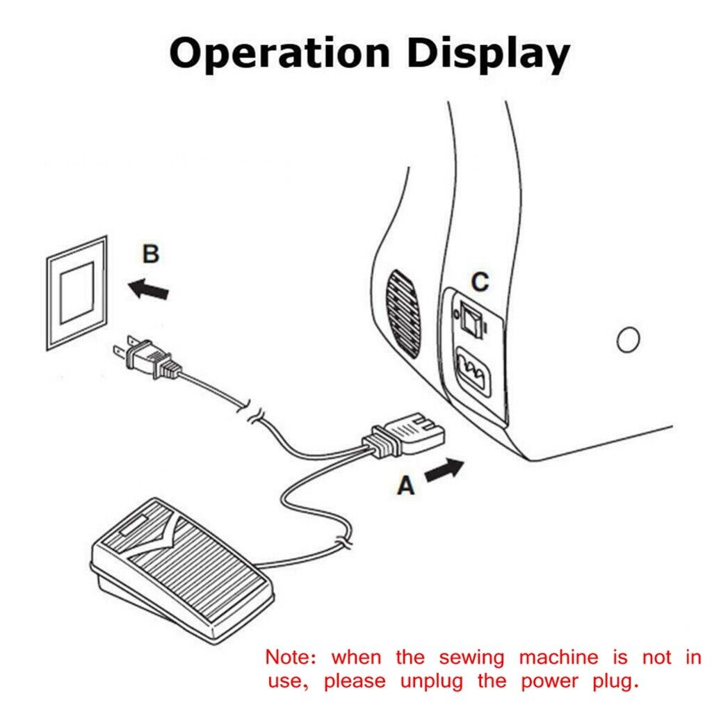 Universal Fußpedal Fussanlasser Anlasser Steuerpedal Für Nähmaschine 240V-DE