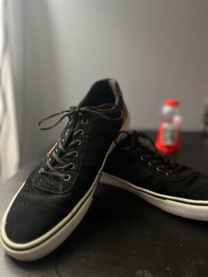 LEVI'S STRAUSS BLACK AND BROWN CASUAL ANKLE MENS SHOES