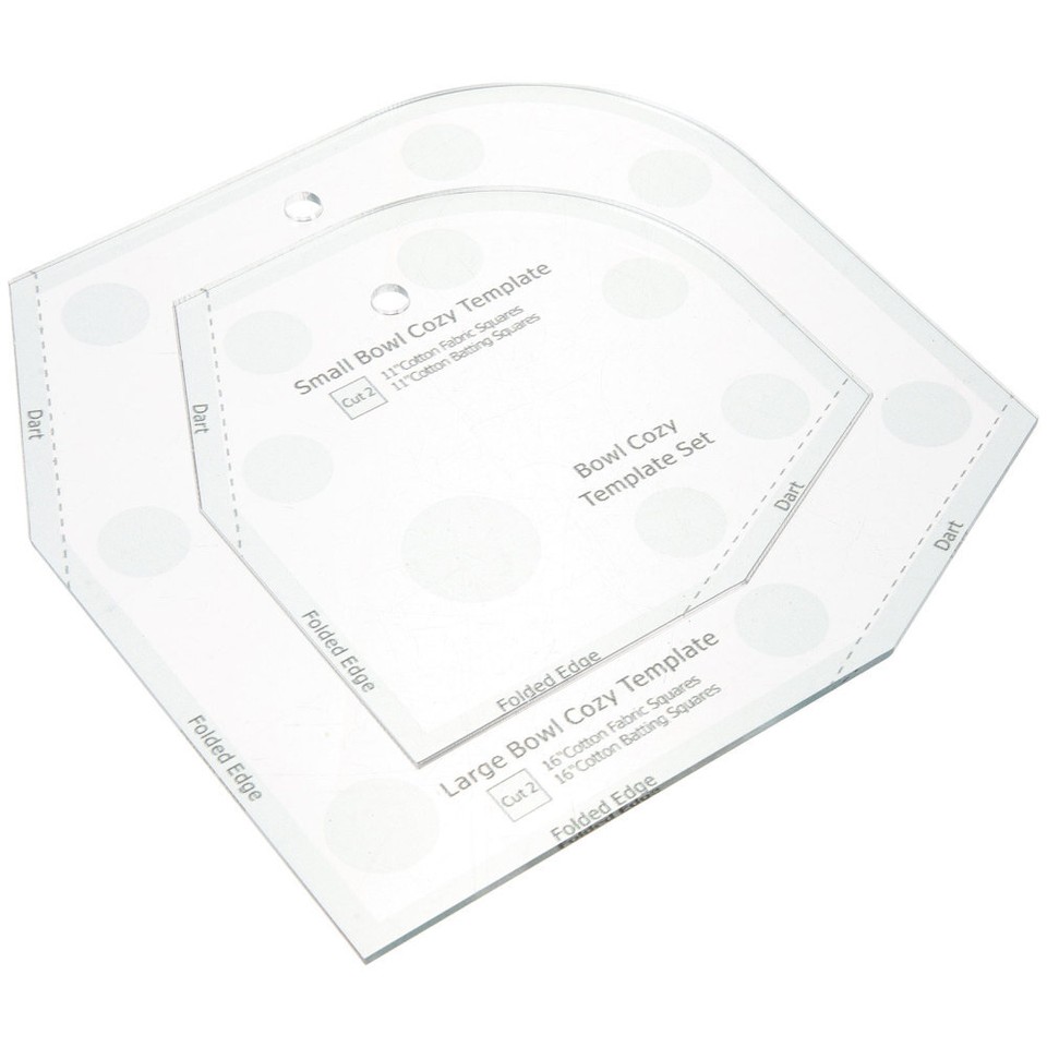 Bowl Cozy Pattern Template Batting Quilting Cutting Patchwork Ruler