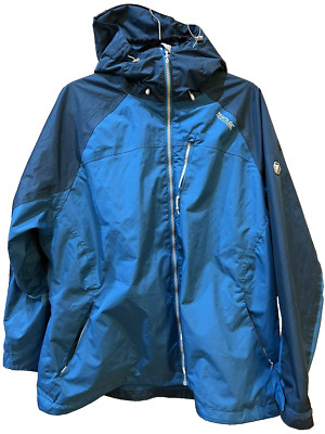 Regatta Great Outdoors Hydrafort Waterproof Hooded Raincoat  Women s 2XL Teal