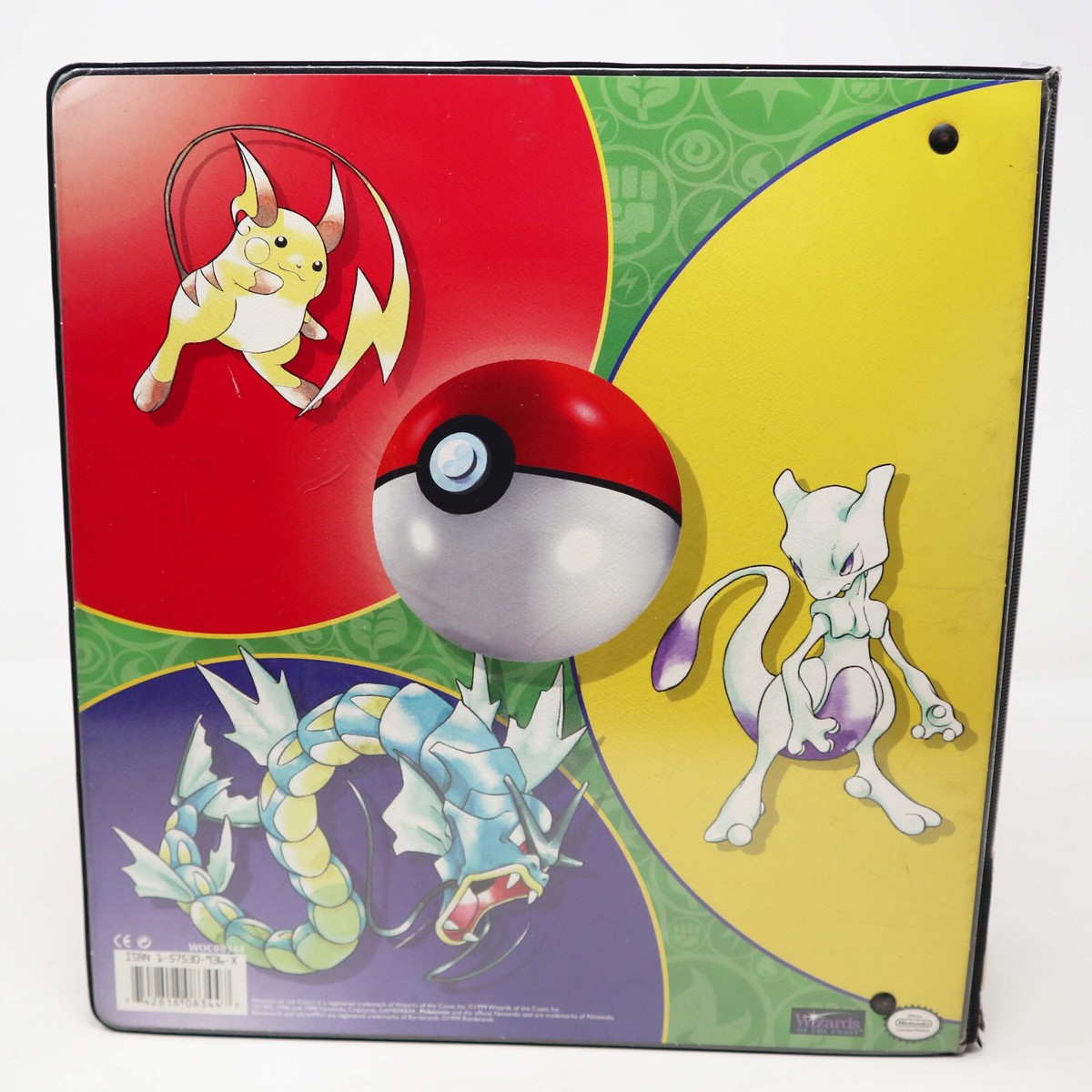1990s NINTENDO POKEMON WOTC TRADING CARD GAME RING BINDER FILE +