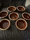 Set of 7 Vintage Hull Pottery USA Brown Drip 5 3/8" Cereal, Fruit / Bowl