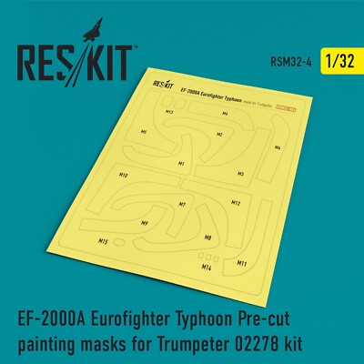 ResKit RSM32-0004 1:32 EF-2000A Eurofighter Typhoon Painting Masks for Trumpeter