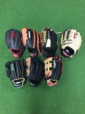 LEFT HAND THROW MIXED GLOVES SALE MIKEN, WORTH, RAWLINGS, AND WILSON MSRP $199