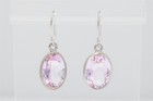 Designer $600 10ct Natural Purple Amethyst Sterling Silver DANGLE Earrings — photo 1
