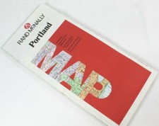 Rand McNally Portland Paper Folding Road Map USA Made Vintage 1988
