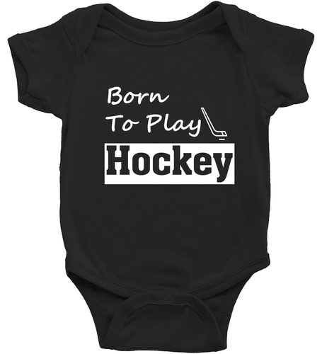 Infant Baby Bodysuit One-Piece Born To Play Hockey Toddler Kid Youth Tee T-Shirt - Picture 36 of 36