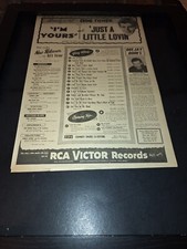 Eddie Fisher I'm Yours Rare Original Promo Poster Ad Framed!
