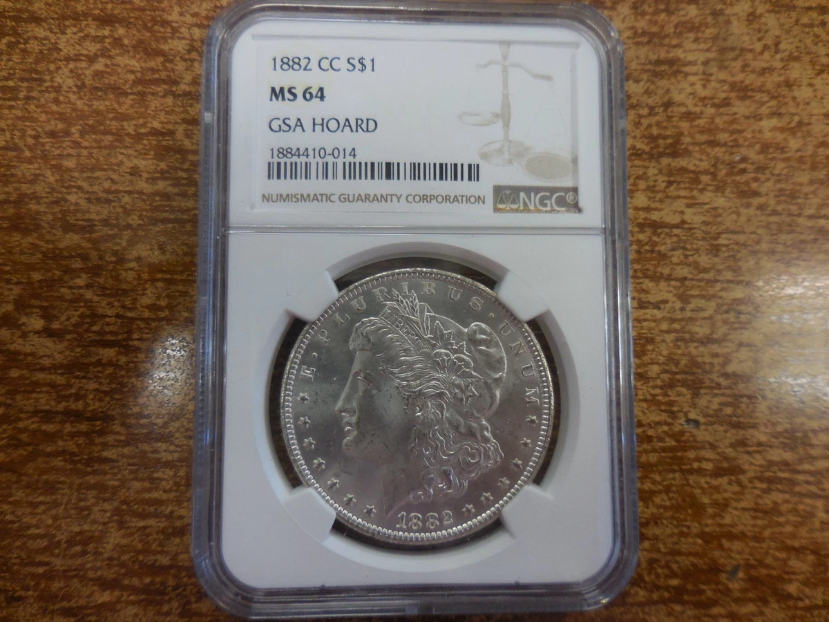 Carson City Grade MS 64 1882 Year Morgan US Dollars (1878-1921