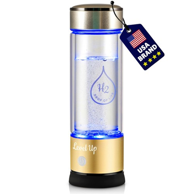 #ad LevelUpWay 2025 Hydrogen Water Bottle Generator SPE PEM Glass 13oz $99.61