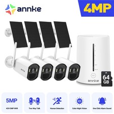 ANNKE 4MP Solar Battery Powered WiFi IP Security Camera System Outdoor Wireless