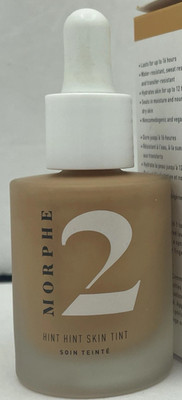 Morphe 2 Hint Hint Skin Tint Sheer to Medium Foundation 1 fl oz ~ HINT OF WALNUT