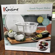 Euro Cuisine 2 Quart Plain Greek Yogurt Maker, Cheese Maker Strainer GY50