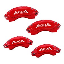 Red White Logo Aluminum Caliper Covers 2019-2025 for Cadillac XT4 Set of 4