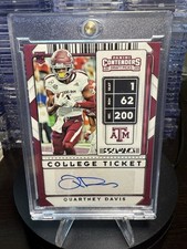 2020 QUARTNEY DAVIS (RC) (AUTO) Panini Contenders Draft Picks #268