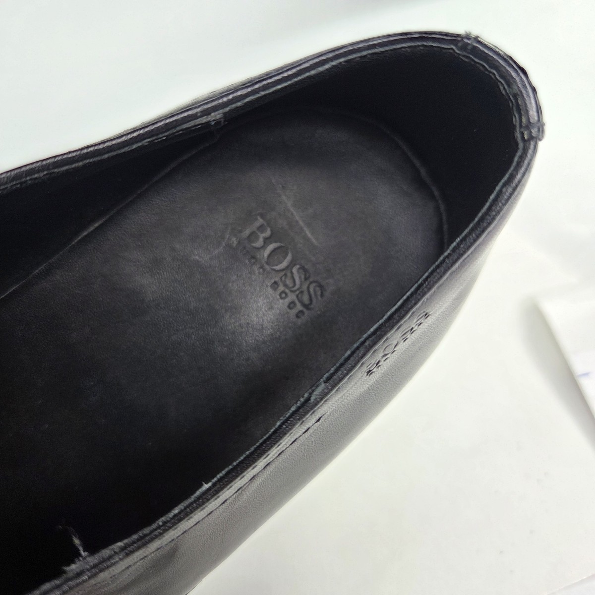 Hugo Boss Black Leather Lace Up Apron Toe Oxfords Size US 