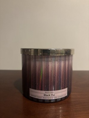 Bath & Body Works White Barn BLACK TIE 3-Wick Filled Candle 14.5oz ~ Brand New