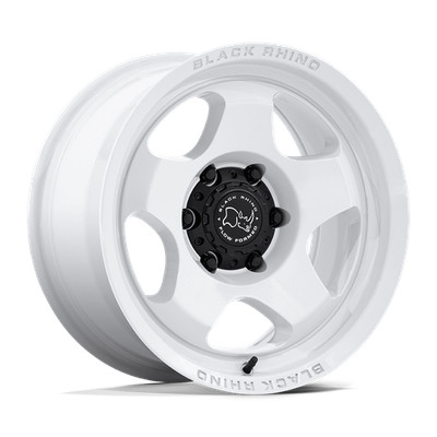(1PC) Black Rhino Sol 17x8.5 5x127/5x5 0mm Gloss White Wheel Rim 17 Inch