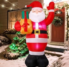5FT Giant Santa Claus Inflatable LED Outdoor Yard Christmas Decoration Blow Up