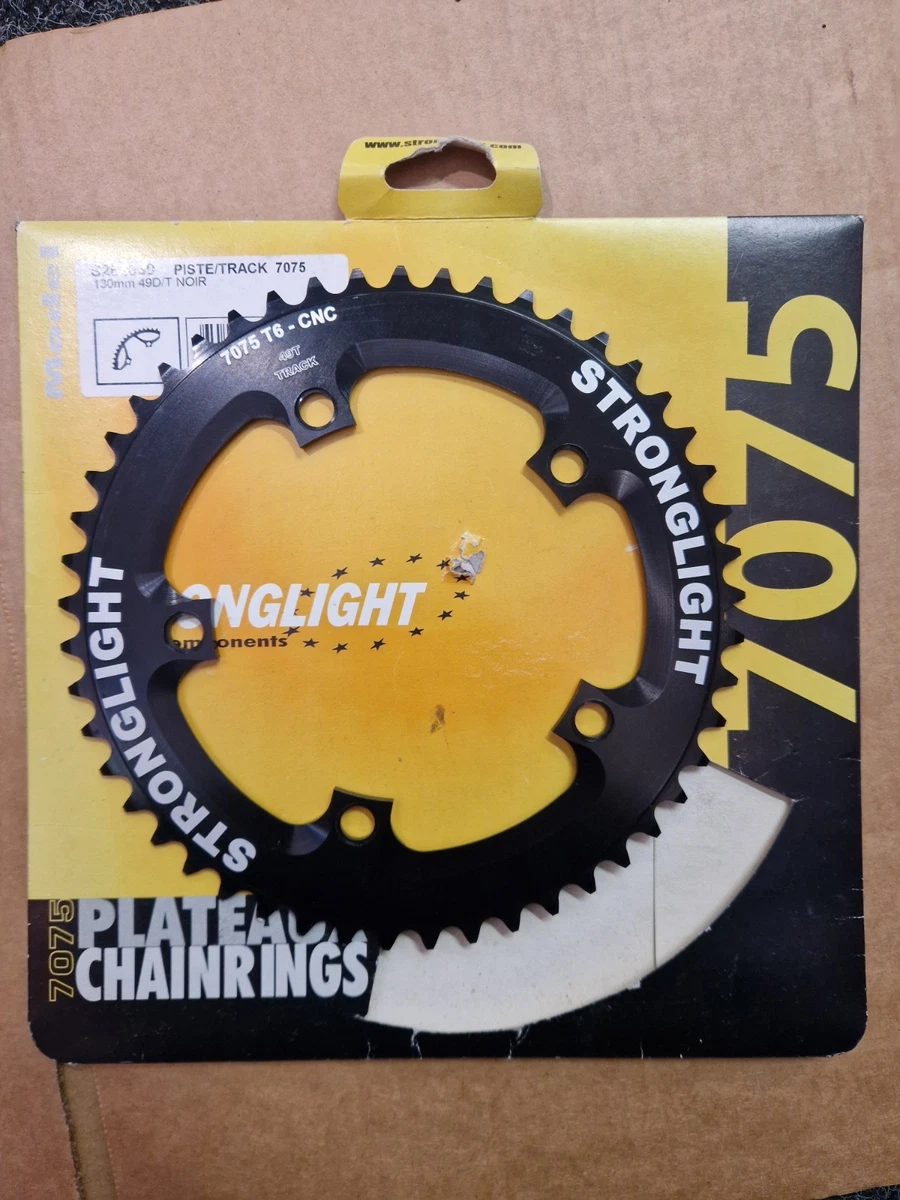 Plateau Stronglight 49D Percé - 52 Dents, Aluminium, Pour Vélo Course - Compatible TA