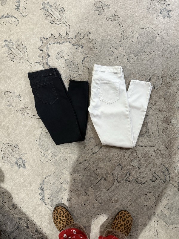 Mother Jeans Bundle, Size 29, The Looker Style In black & white, Run Small