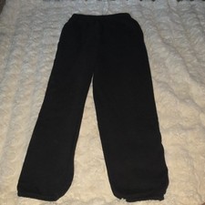 Hanes Premium Men's M Black Fleece Sweatpants Elastic Waist Drawstring Pockets