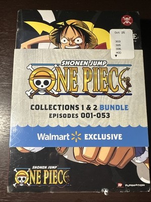 One Piece Collections 1 & 2 Bundle Episodes 001-053 Walmart Exclusive NEW! Anime