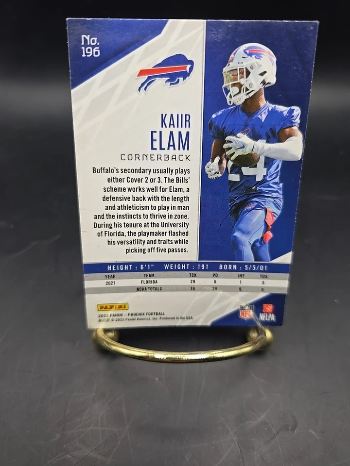 2022 Panini Phoenix - Rookies Kaiir Elam #196 (RC) - Image 2 of 2