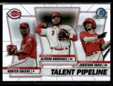 2020 Bowman #TP-CIN Jonathan India / Hunter Greene / Alfredo Rodriguez 3803K