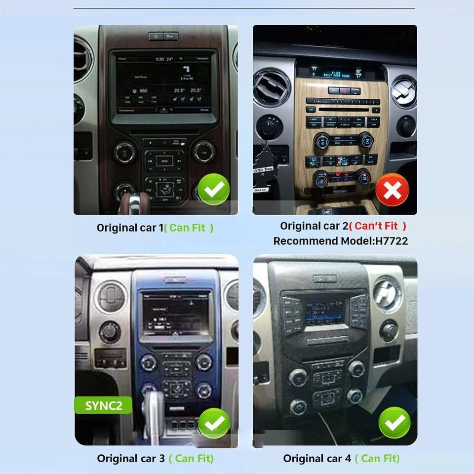 Radio estéreo GPS automática Tesla Apple Carplay 12,8" para Ford F-150 2013 2014 2015 Foto 3 de 4