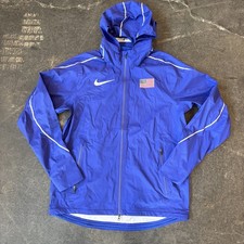 Nike USA Olympic Windrunner Rain Jacket Rio Olympics Men s Medium Racing Track