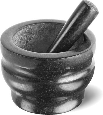 Cole and Mason H100379 Worcester schwarzer GRANIT-Mörser für Gewürze, 18 cm
