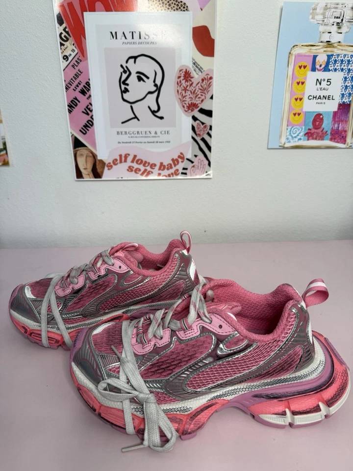 Balenciaga  3Xl Sneakers Shoes Black And White 734731 Ladies Size 38 - Image 2 of 4