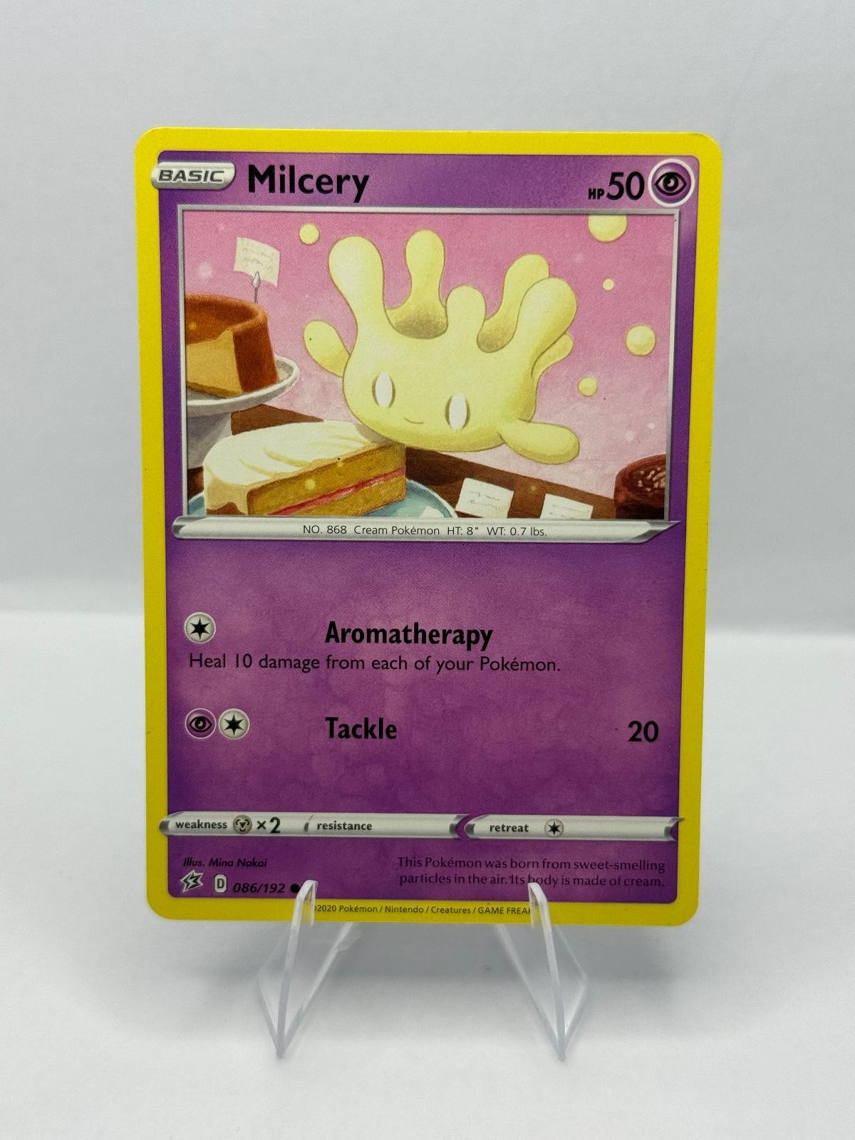 Milcery 086/192 Common Rebel Clash Pokemon Lightly Played